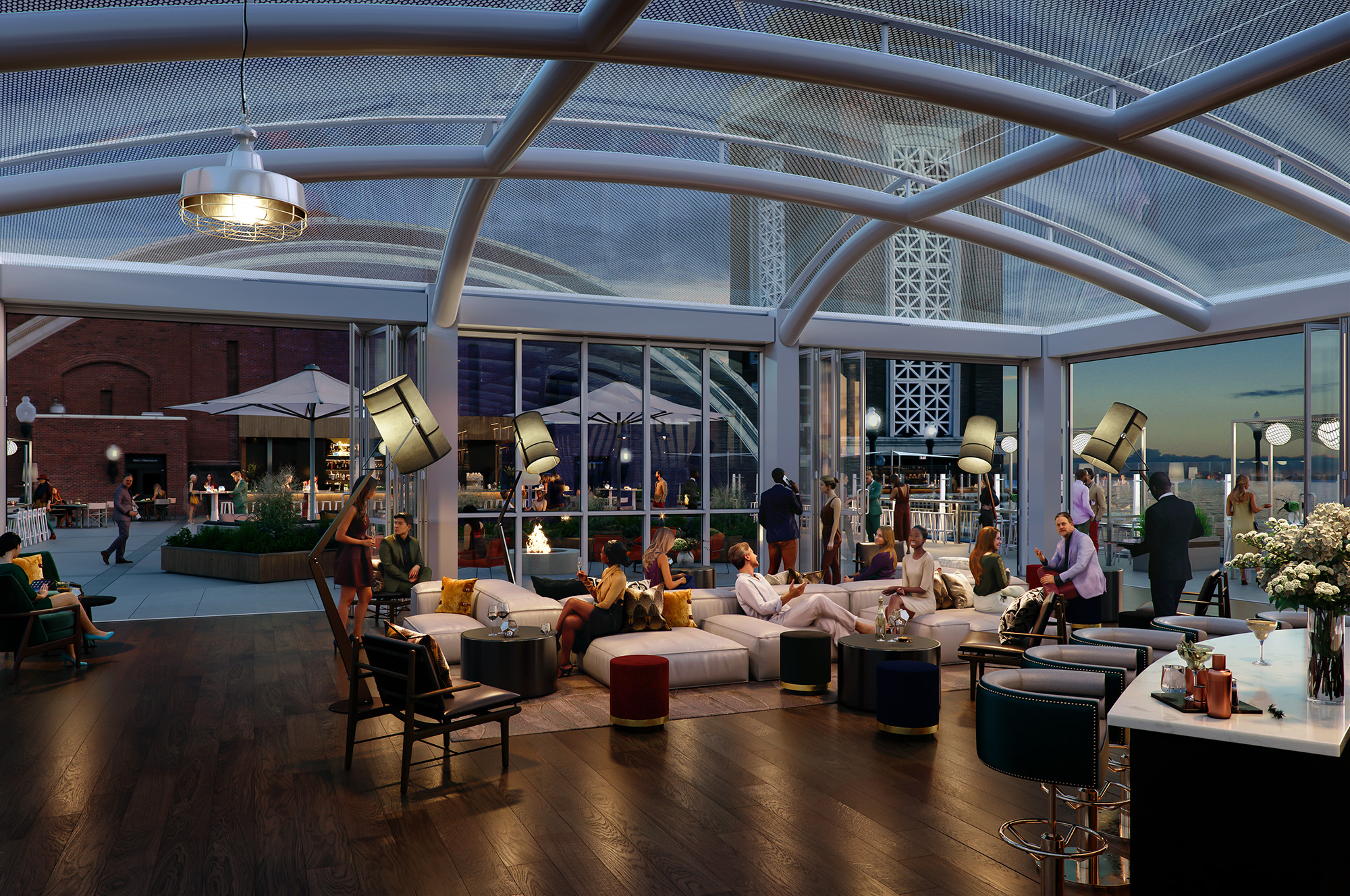 chicago rooftop pier navy offshore deck largest indoor