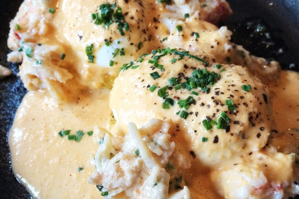 Lobster Polenta Cake Benedict