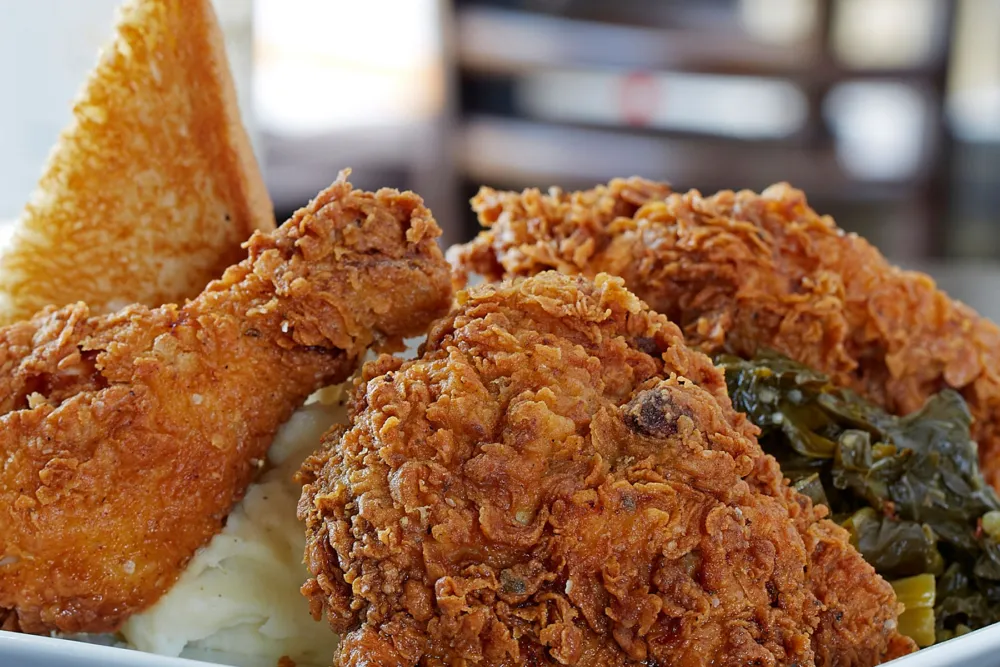 Southern Fried Chicken and Champagne. Photo credit: MWD Marple for MAX'S Wine Dive Shows How to Get More Comfort Food in Your Life