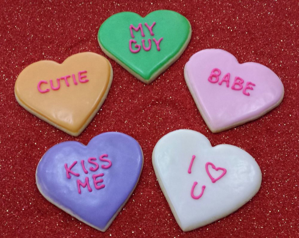 Conversation Heart Cookies - Sensational Bites