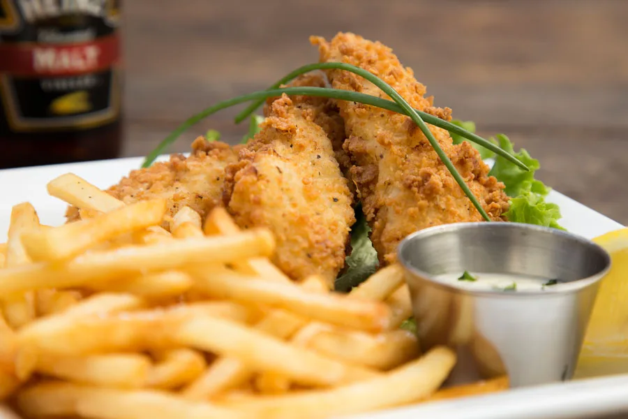 Fish And Chips 1 for Friday Fish Fry with a Pint of Alaskan Brewing IPA at Dark Horse Tap & Grille