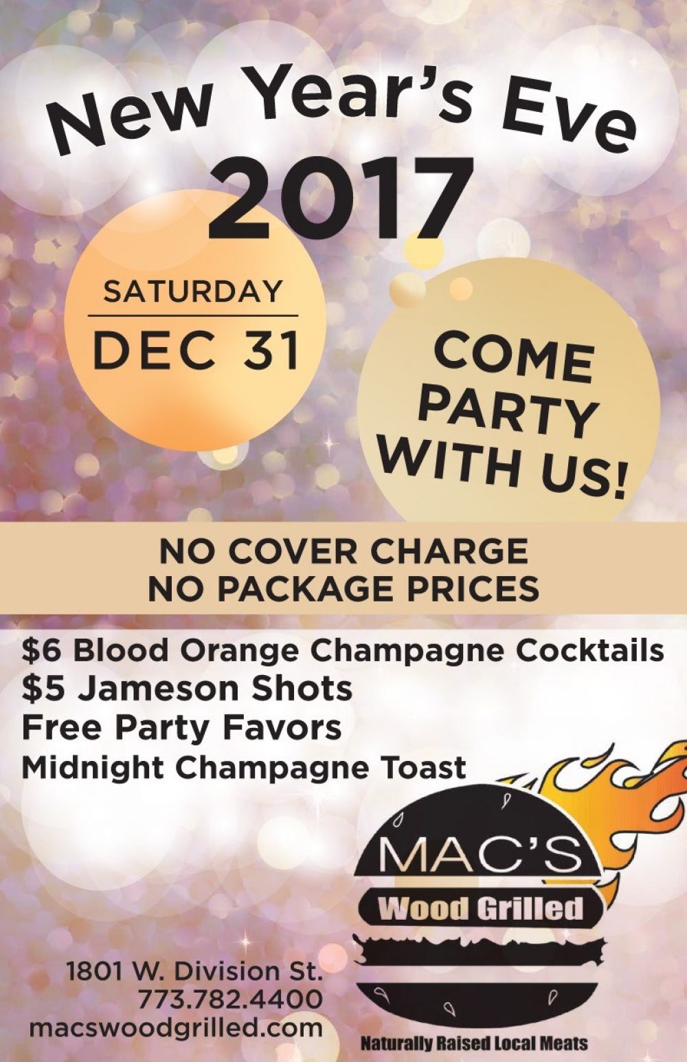 New Year's Eve at Mac's Wood Grilled