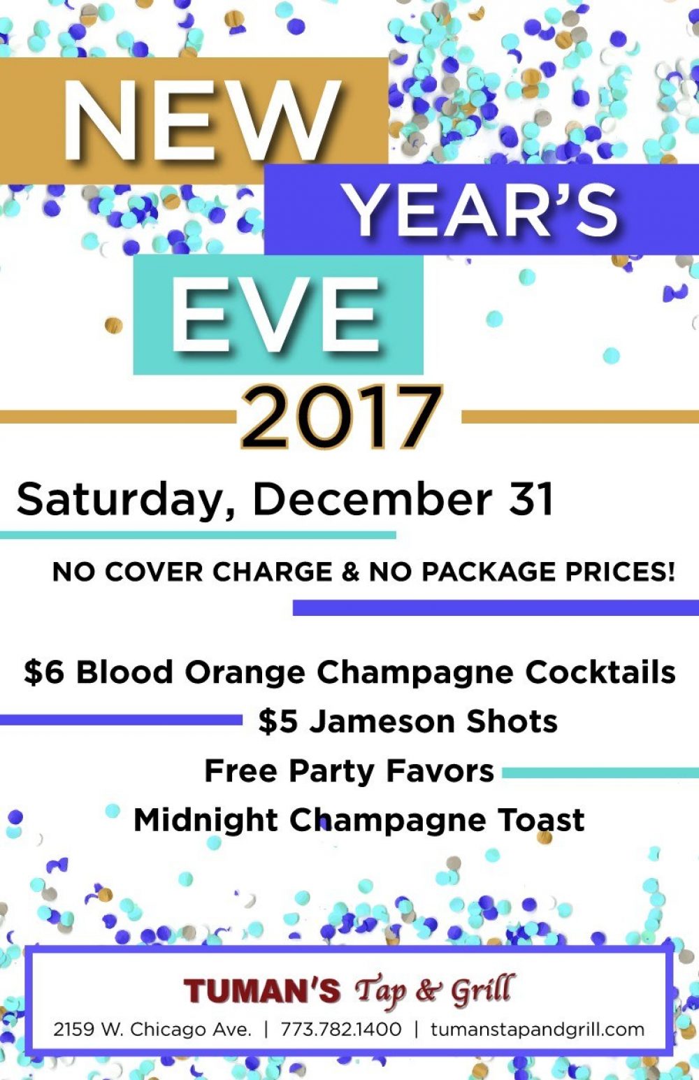 New Year's Eve at Tuman's Tap & Grill