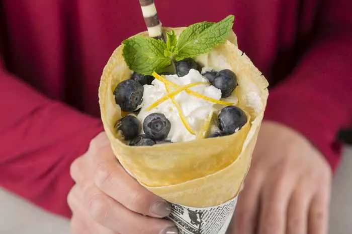 Blueberry for Crepe Cones at Toni Patisserie All Summer Long