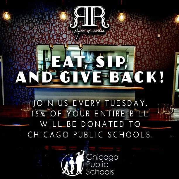Cps 5 for Rhyme or Reason will donate 15% of every bill to CPS on Tuesdays!