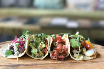 Taco Flight7 for Taco Flights, Frozen Margs & More for Cinco de Mayo at Rhyme or Reason