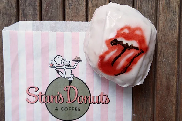 Stans Rolling Stone Donut for Stan's Donuts Selected as Pop Art Partner to Create Exhibitionism The Rolling Stones Donut