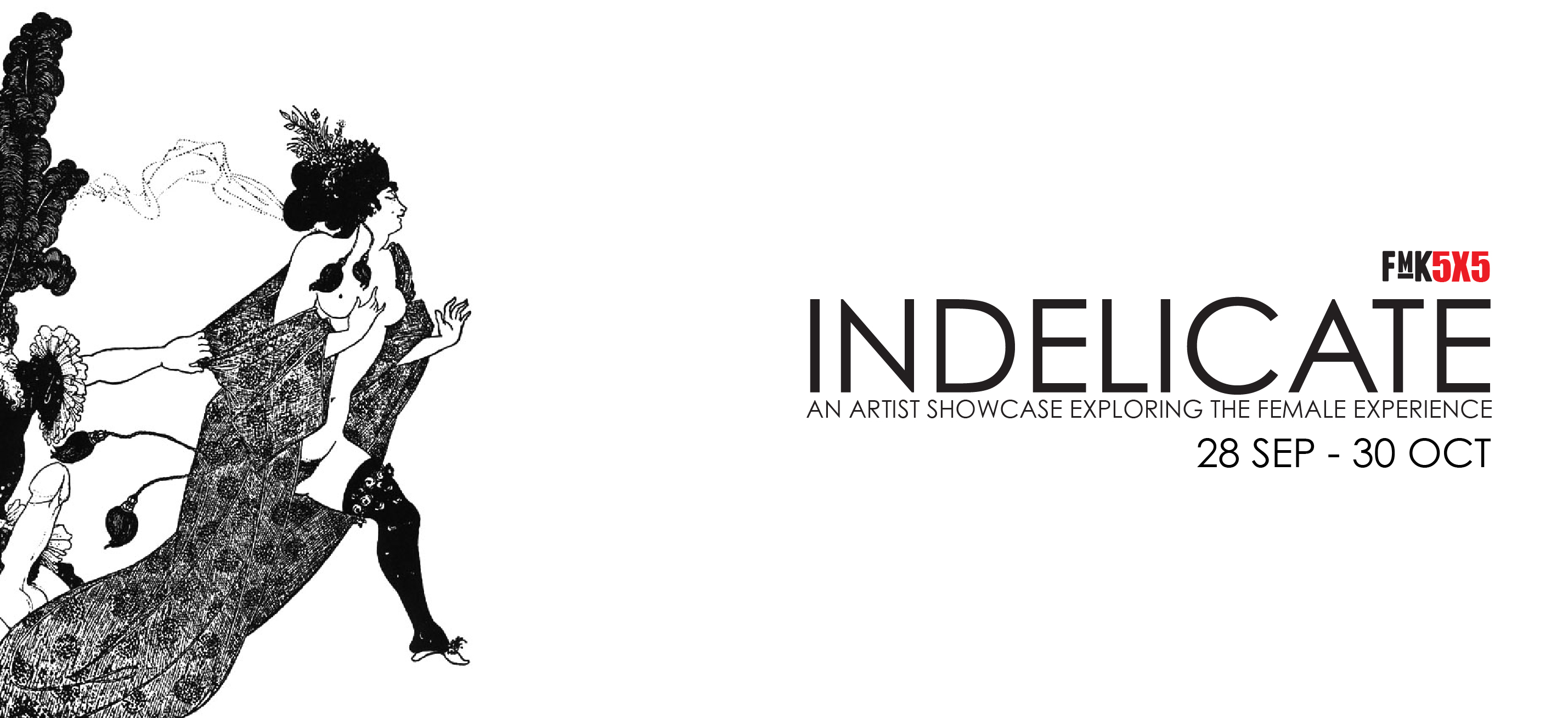 INDELICATE 5X5 BANNER CFM 01 for Fulton Market Kitchen’s 5X5 Artist In Residence Series presents INDELICATE