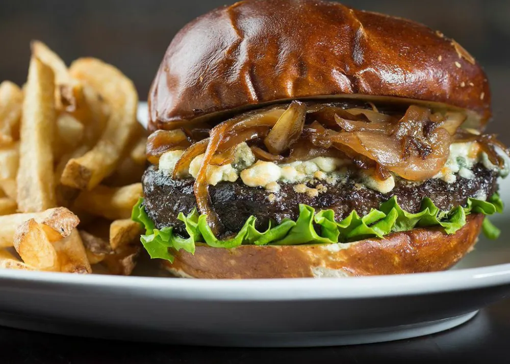 The Blue Vidalia Burger for Mind Boggling Burgers & Brews