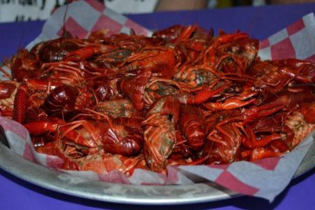 Crawfish Eating Contest for Charity at Cactus Bar on 2/17