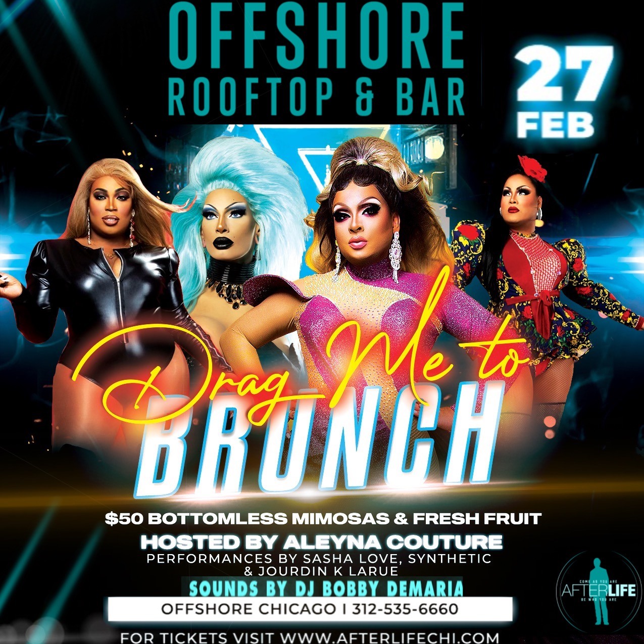 Offshore Rooftop & Bar Hosting Drag Brunch February 27th Chicago Food