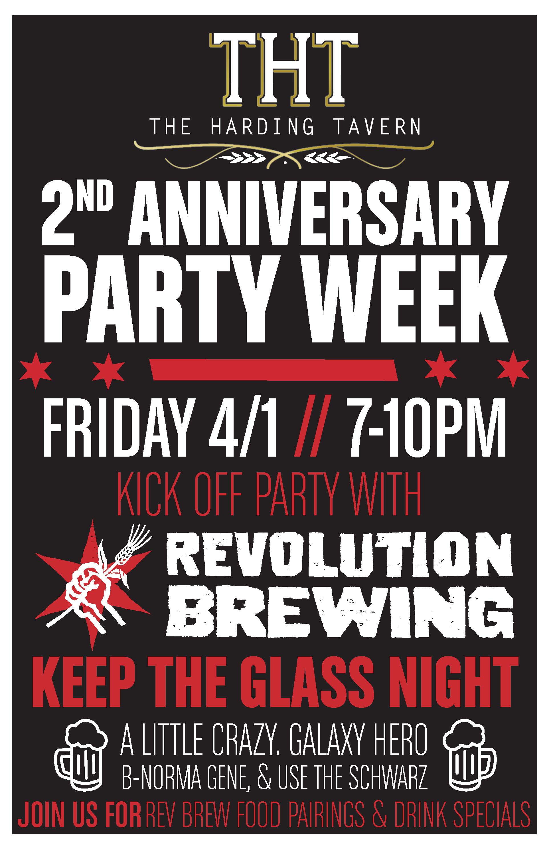 HardingTavern AnniversaryParty 11x17 1 for The Harding Tavern's 2nd Anniversary with Revolution Brewing