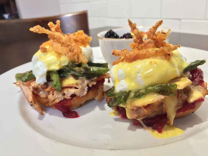 Kanela Roasted Turkey Benedict 1 for Fall Dishes and Drinks around Chicago