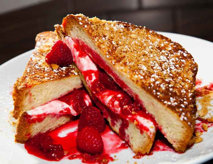 Kanela Stuffed Raspberry French Toast for Valentine's Day Outings for the Low Key Couple
