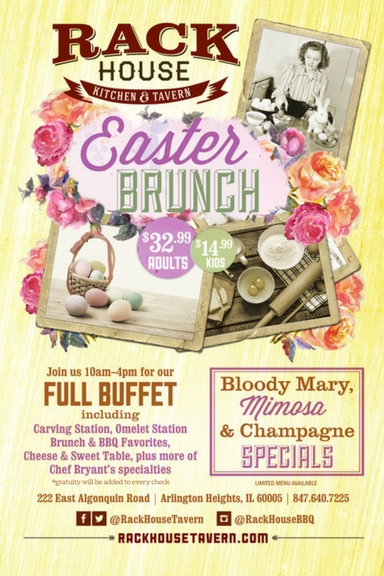 Rh Easter 2018 for A Hoppin’ BBQ Brunch Buffet on Easter Sunday at Rack House