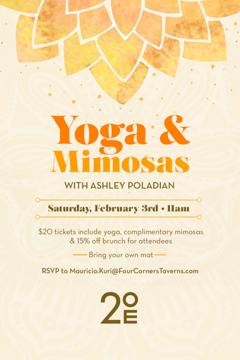 Yoga And Mimosas At The Talbott for Yoga and Mimosas at 20 East