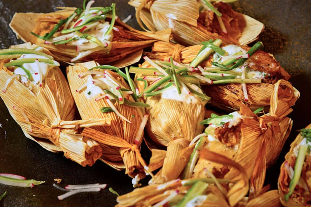 Chef Grueneberg's Tamales De Cabeza for Chef Sarah Grueneberg of Monteverde Named "Princess of Porc" at Cochon555