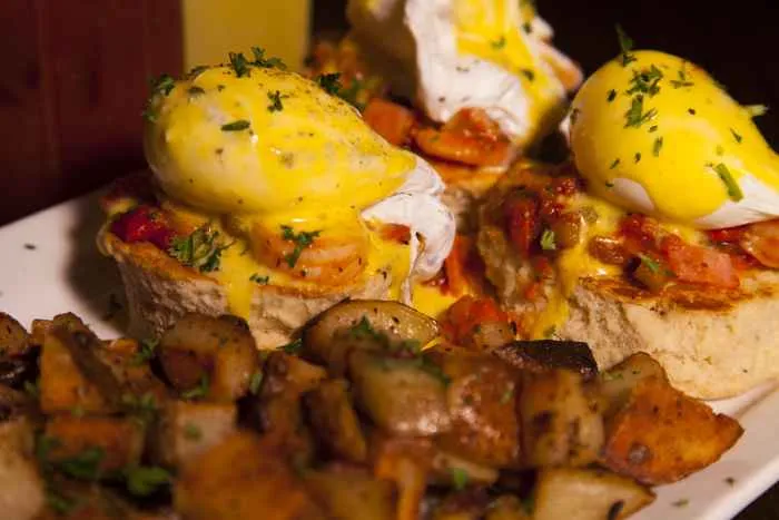 The Nola Benedict at Flagship in Lakeview. for Brunching Around Town for Father's Day