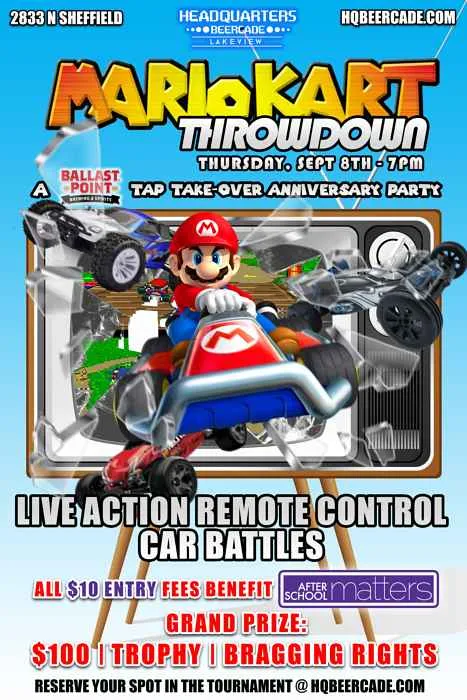Mario Kart Throwdown for Ballast Point Brewery Anniversary Party