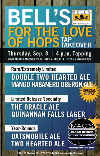 Bells Tap Take Over for Bell's For the Love of Hops Tap Takeover at Mac's