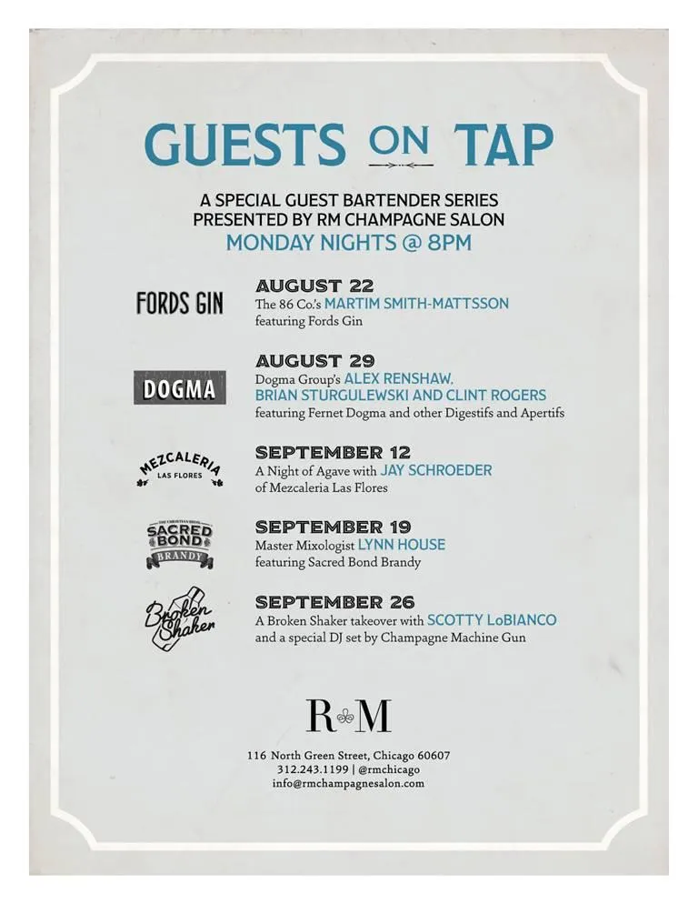 Image001 for RM Champagne Salon Launches Guest Bartender Series