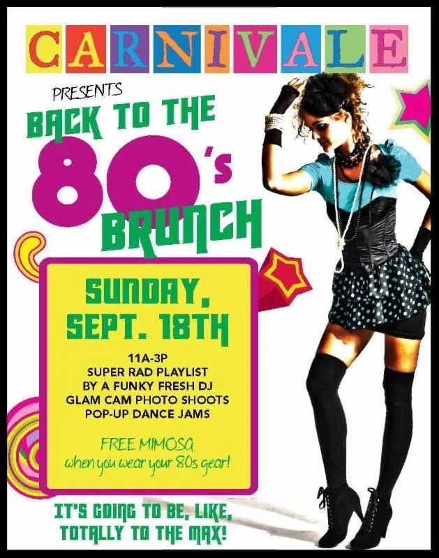 Carn Unnamed for Carnivale to Host Back to the 80's Themed Brunch