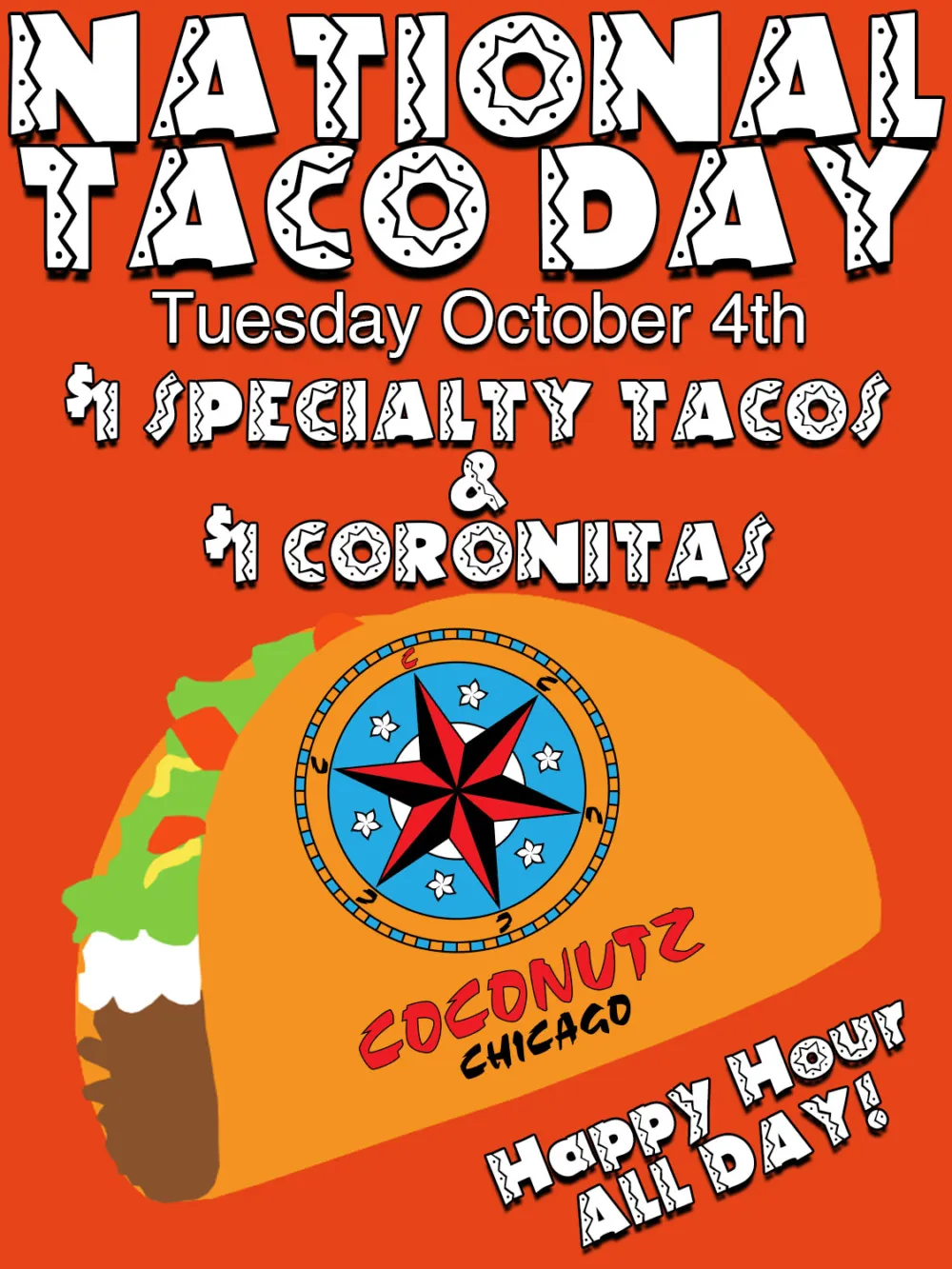 Ctz National Taco Day for Coconutz on Division Celebrates National Taco Day With $1 Tacos