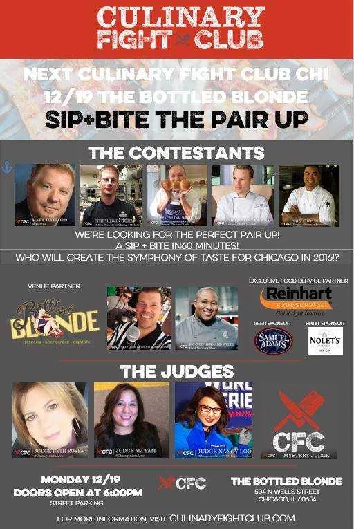Sip And Bite for Culinary Fight Club Hosts Sip & Bite Annual Charity Fundraiser on December 19