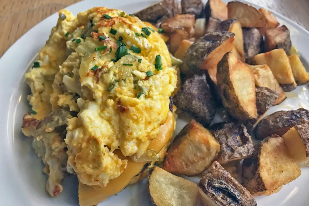Cheeseburger Omelette for Brunch Alert: Parts and Labor