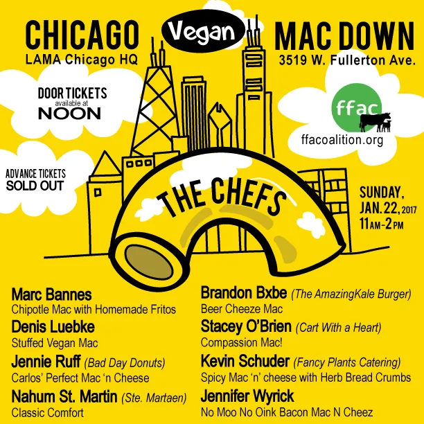 Macdown for Chicago Vegan Mac Down on Sunday, January 22nd
