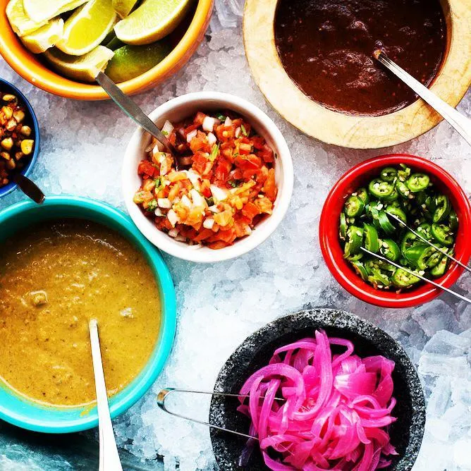 Salsa Bar Tallboy for National Chip and Dip Day at Tallboy Taco