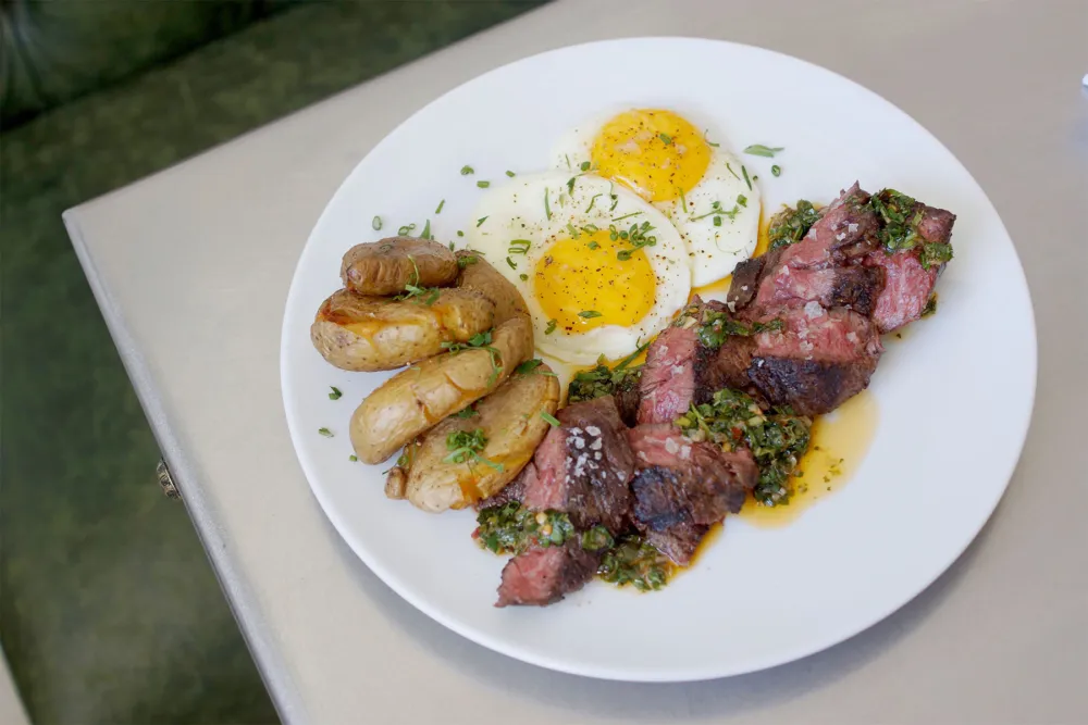 Grilled Skirt Steak with Eggs. All photo credits: Eden for Eden Launches Sunday Brunch