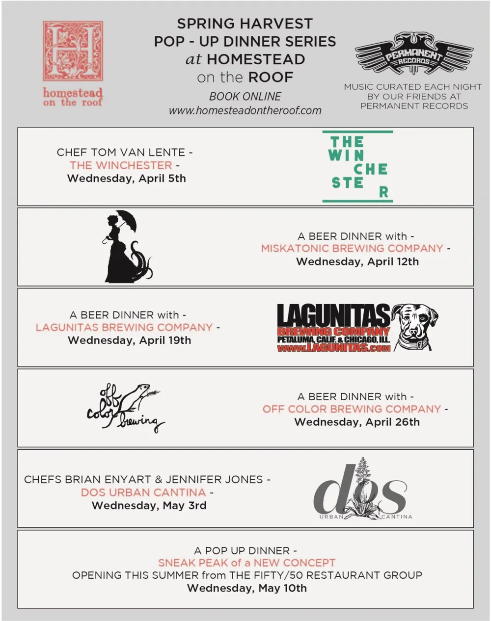 Unnamed for Homestead on the Roof Announces Pop Up Dinner Series