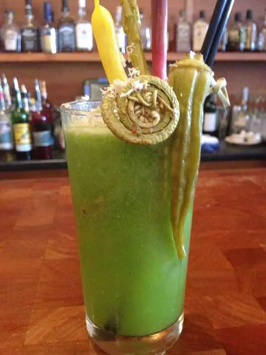 Green Bloody Mary for Watercress Season Bloody Green Mary at Big Jones