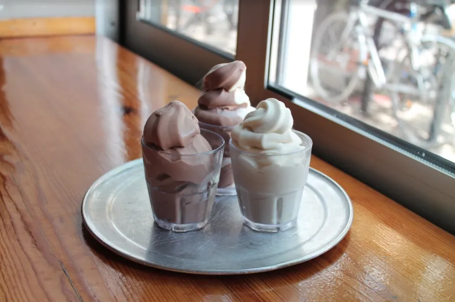 Vanilla, Chocolate and Twist Jameson infused Soft Serve for National Ice Cream Day at Boiler Room
