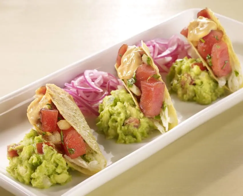 Ahi Tun Atacos Cl for National Taco Day at Cantina Laredo