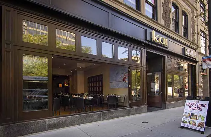 Front Of Resturant for Holiday Dinner Prix Fixe Menu at Koi