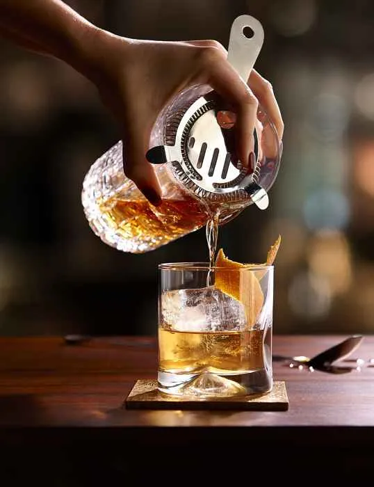 Iii Forks Old Fashioned Pour for New Cocktails Prepared Tableside at III Forks