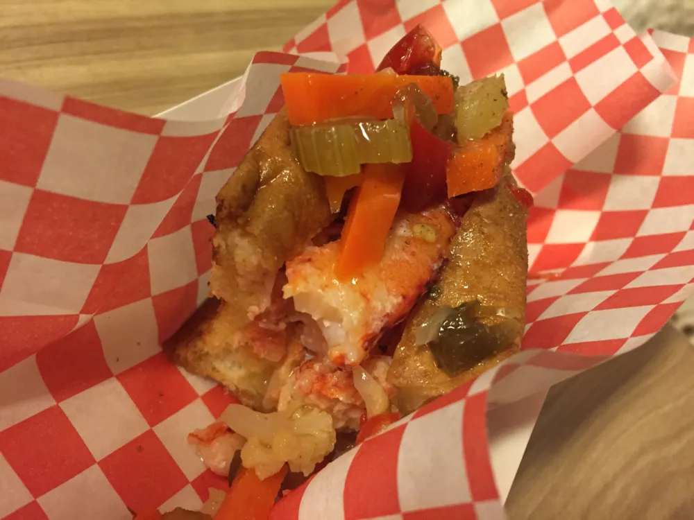 Chicago Style Lobster Roll for No Passport Required at the Chicago French Market
