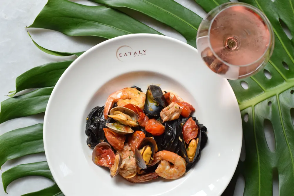 Pasta Nero allo Scoglio. Photo credit: Eataly Chicago. for Eataly Chicago to Open SABBIA on June 22