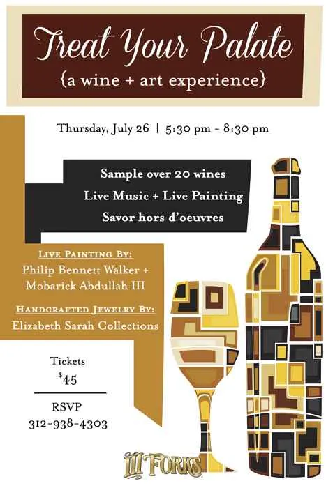 Iiif 425 Poster Typ 6 18 for "Treat Your Palate" at III Forks Prime Steakhouse