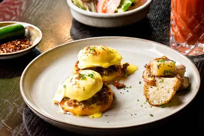 Chorizo Benedict for New Bubbly Brunch at Artango Bar ​and​ Steakhouse