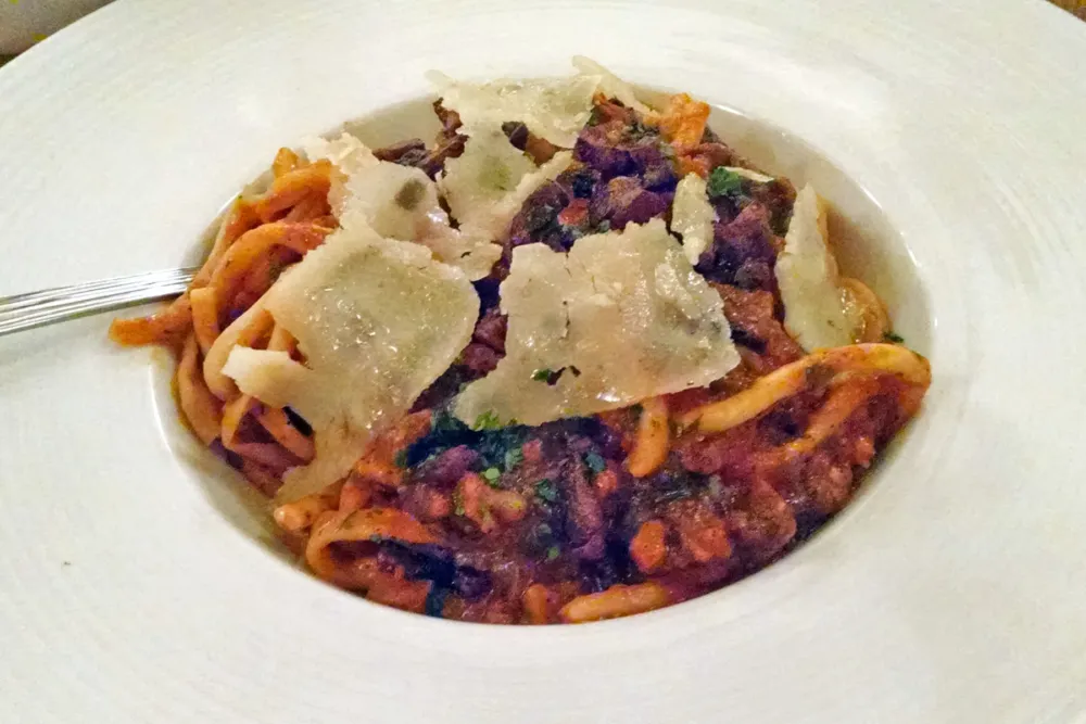Italy in a bowl. Bucatina all'Amartriciana. for Labriola Ristorante & Cafe Launches Lunch Along the Magnificent Mile