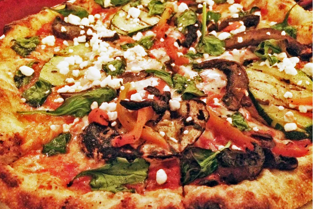 Goat Cheese and Grilled Vegetable pizza for Labriola Ristorante & Cafe Launches Lunch Along the Magnificent Mile