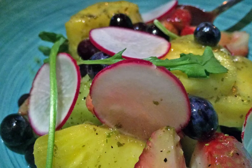 Grilled Shrimp Fruit Salad for The Best of the Best Seafood at Pearl Tavern