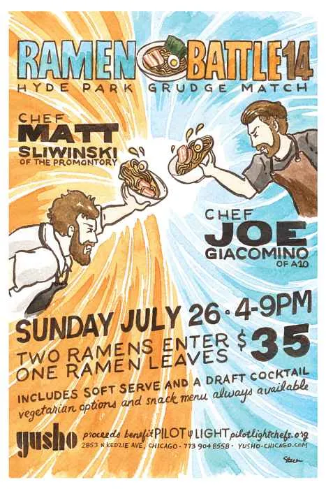 ramen battle 14 for Ramen Battle 14, July 26 at Yusho Logan Square
