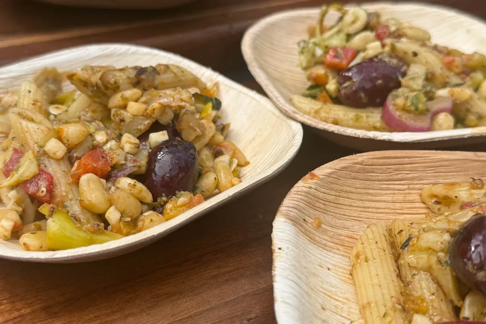 Old Mission Tavern’s Truffle Corn Pasta for On The Road: Traverse City Food & Wine Festival