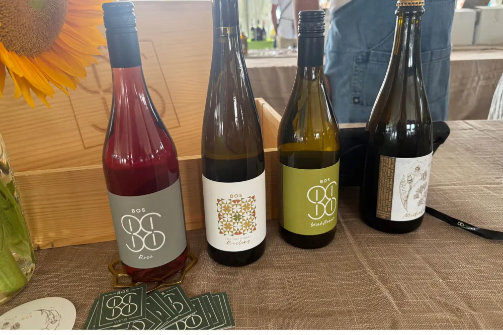 The BOS Wine line up of featured wines for On The Road: Traverse City Food & Wine Festival