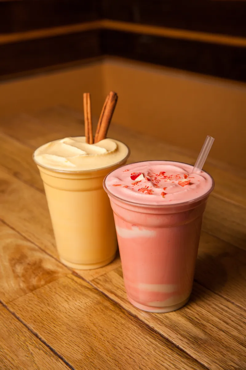Holiday shakes are happening at M Burger. for New "Chicago Double" at M Burger