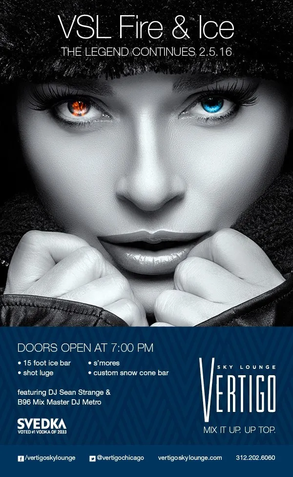 VSL 2016 for Vertigo Sky Lounge presents Fire & Ice: Vertigo on Ice